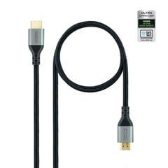 HDMI Kabelis NANOCABLE ULTRA HS 1 m cena un informācija | Kabeļi un vadi | 220.lv