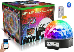 Burvju disko projektors/mūzikas skaļrunis ar Bluetooth/USB/tālvadības pulti цена и информация | Детские светильники | 220.lv