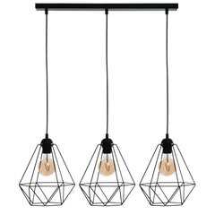 Piekaramā lampa Milagro BASKET BLACK 3xE27 cena un informācija | Lustras | 220.lv