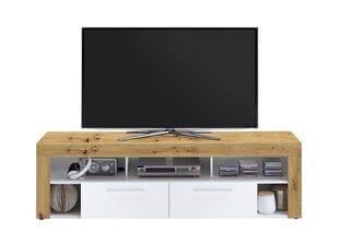 Televizora skapītis Vibio 2, brūns/balts cena un informācija | TV galdiņi | 220.lv