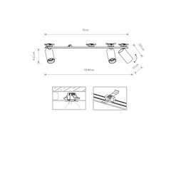 Griestu lampa Nowodvorski Mono SURFACE 7691 cena un informācija | Griestu lampas | 220.lv