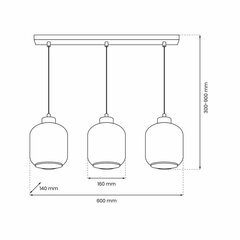 Milagro piekaramā lampa Sombra Smoked cena un informācija | Lustras | 220.lv