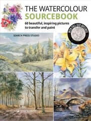 Watercolour Sourcebook: 60 Inspiring Pictures to Transfer and Paint with Full-Size Outlines cena un informācija | Mākslas grāmatas | 220.lv