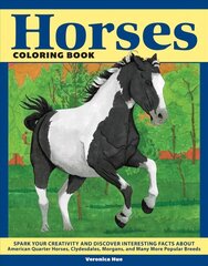 Horses Coloring Book: Spark Your Creativity and Discover Interesting Facts About American Quarter Horses, Clydesdales, Morgans, and Many More Popular Breeds cena un informācija | Grāmatas par veselīgu dzīvesveidu un uzturu | 220.lv