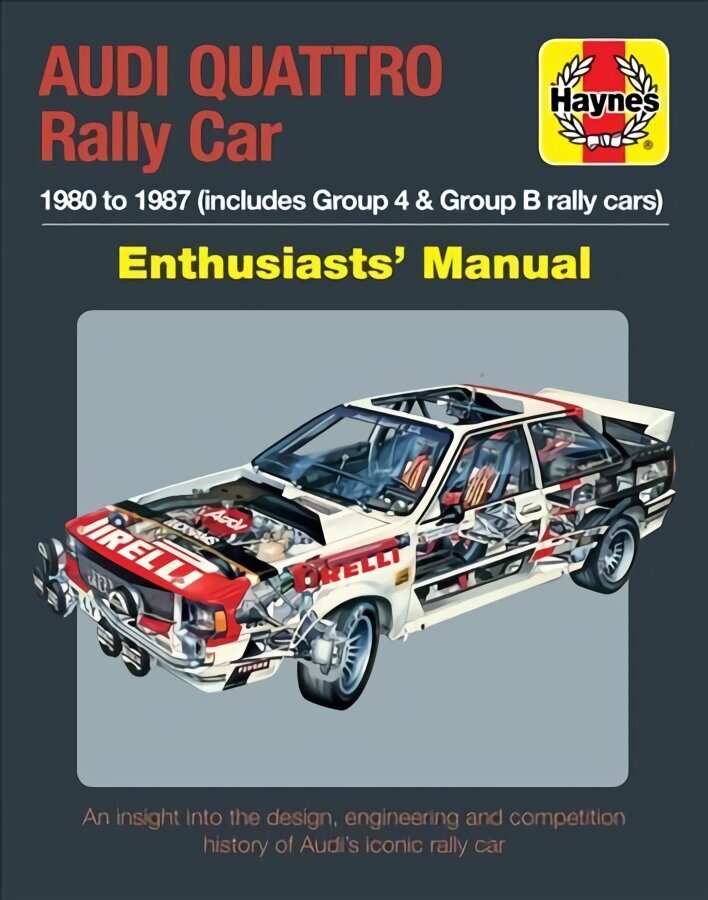 Audi Quattro Rally Car Enthusiasts' Manual: 1980 to 1987 (includes Group 4 & Group B rally cars) cena un informācija | Grāmatas par veselīgu dzīvesveidu un uzturu | 220.lv