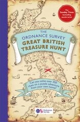 Ordnance Survey Great British Treasure Hunt: Can you solve over 350 clues on a puzzle adventure from your own home? cena un informācija | Izglītojošas grāmatas | 220.lv