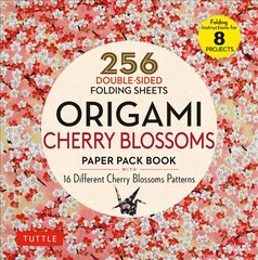 Origami Cherry Blossoms Paper Pack Book: 256 Double-Sided Folding Sheets with 16 Different Cherry Blossom Patterns with solid colors on the back (Includes Instructions for 8 Models) cena un informācija | Grāmatas par veselīgu dzīvesveidu un uzturu | 220.lv