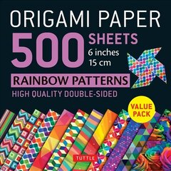 Origami Paper 500 sheets Rainbow Patterns 6 inch (15 cm) cena un informācija | Grāmatas par veselīgu dzīvesveidu un uzturu | 220.lv