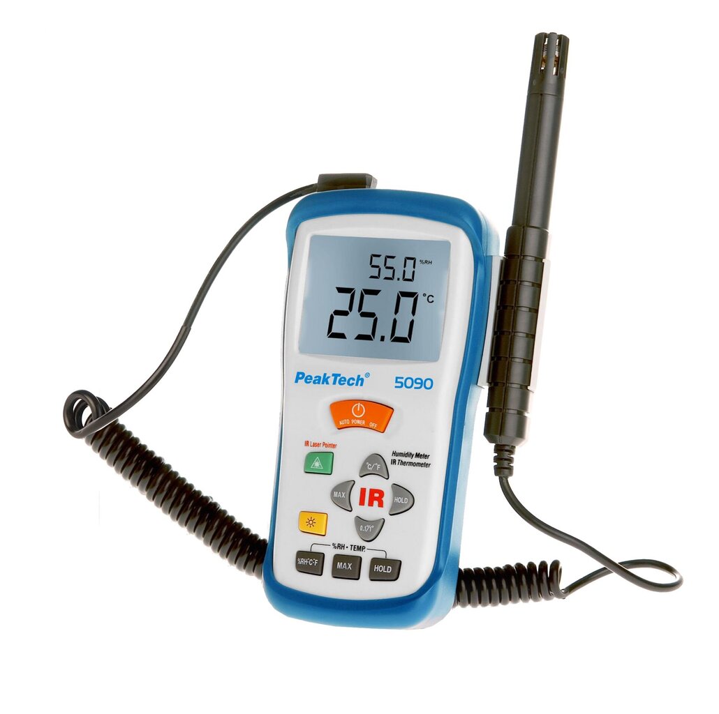 Temperatūras/mitruma mērītājs PeakTech® P 5090, -50...+500°C cena un informācija | Meteostacijas, āra termometri | 220.lv
