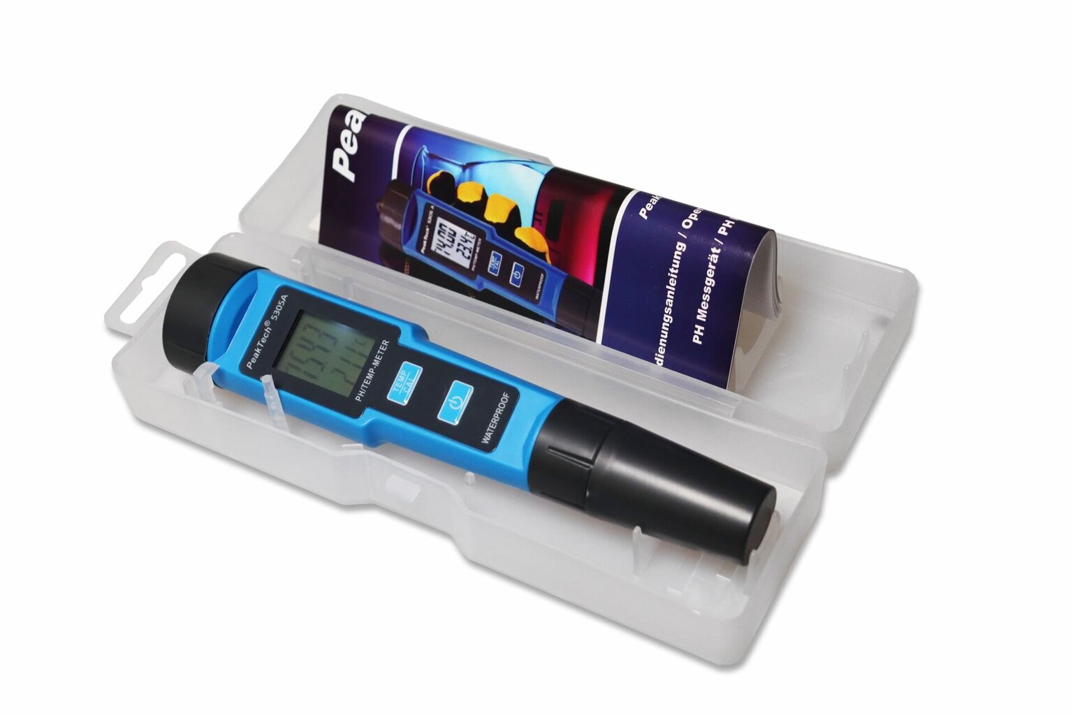 2 in 1 PH-Meter PeakTech® P 5305 A for PH/TEMP цена и информация | Mitruma, temperatūras, pH, ORP mērītāji | 220.lv