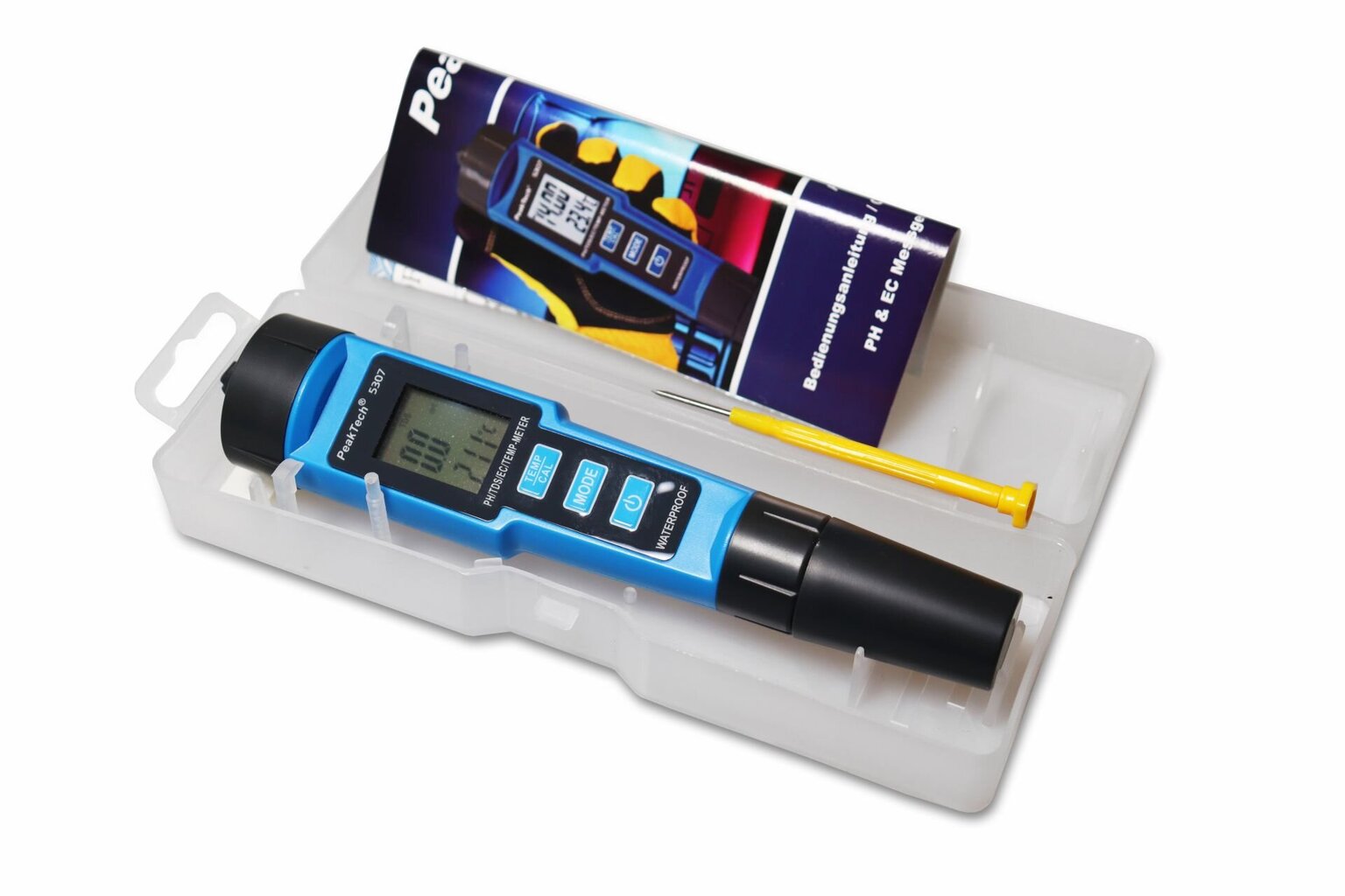 4 in 1 PH-Meter PeakTech® P 5307, kas paredzēts PH/EC/TDS/TEMP cena un informācija | Mitruma, temperatūras, pH, ORP mērītāji | 220.lv