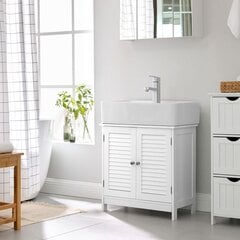 Основание шкафа для умывальника в ванной комнате Vasagle BBC05WT цена и информация | Шкафчики для ванной | 220.lv