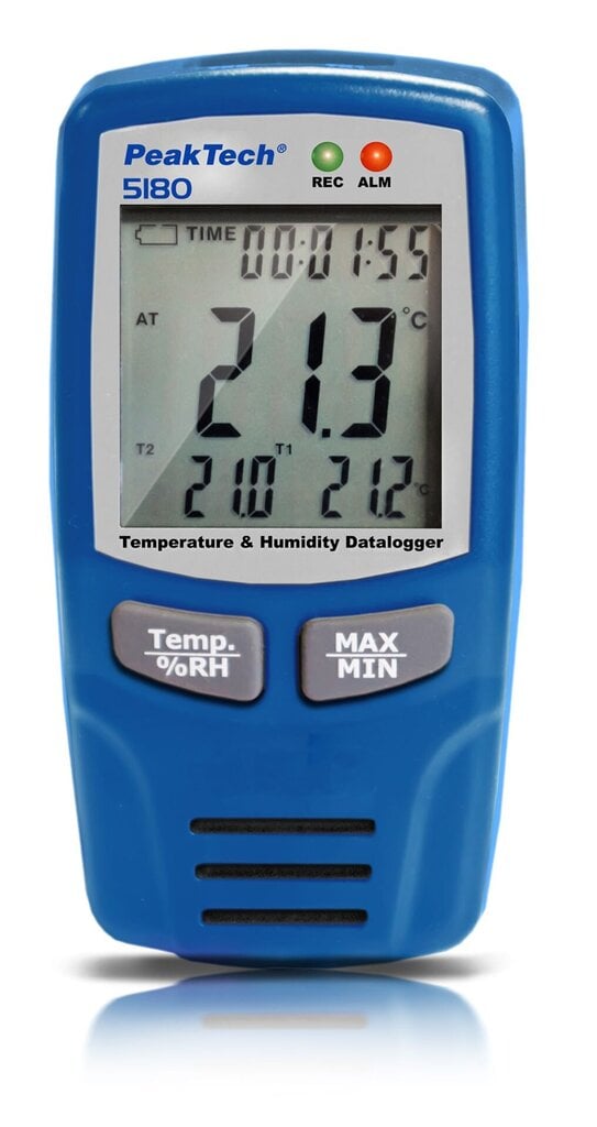 PeakTech® P 5180 USB-Datalogger K-Type, gaisa temperatūra/mitrums цена и информация | Meteostacijas, āra termometri | 220.lv