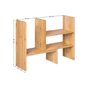 DIY bambusa galda plaukts SONGMICS цена и информация | Plauktu sistēmas | 220.lv