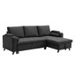 Dīvāns VASAGLE LCS801G01, tumši pelēks цена и информация | Dīvāni | 220.lv