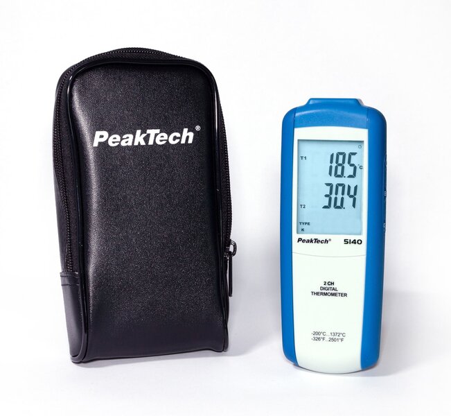Digitālais termometrs 2 CH PeakTech® P 5140, -200...+1372°C cena | 220.lv