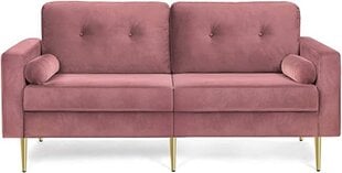 VASAGLE LCS001P01 3-vietīgs dīvāns, rozā цена и информация | Диваны | 220.lv