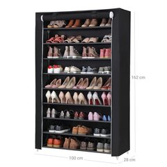 Тумба для обуви с черными дверцами на роликах SONGMICS RXJ00HV1 цена и информация | Полки для обуви, банкетки | 220.lv