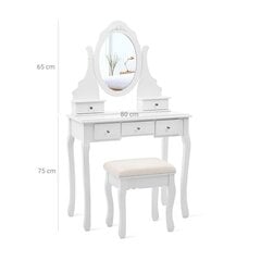 Mazs tualetes galdiņš ar grozāmu spoguli SONGMICS цена и информация | Туалетные столики | 220.lv