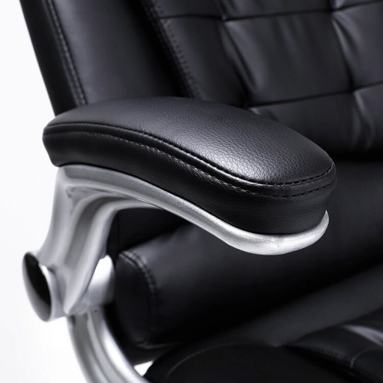 Vadītāja krēsls ar mākslīgās ādas apdari SONGMICS OBG51B cena un informācija | Biroja krēsli | 220.lv