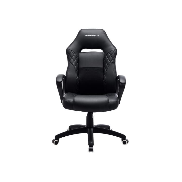 Mūsdienīgs spēļu krēsls SONGMICS OBG38BG, melni pelēks цена и информация | Biroja krēsli | 220.lv