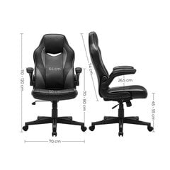 Biroja krēsls ar regulējamu augstumu atzveltni SONGMICS OBG064B03 cena un informācija | Biroja krēsli | 220.lv
