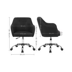 Biroja krēsls SONGMICS OBG019B01, melns цена и информация | Офисные кресла | 220.lv