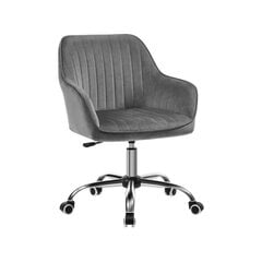 Вращающееся кресло с серой бархатной обивкой SONGMICS OBG012G01 цена и информация | Офисные кресла | 220.lv