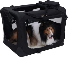 Сумка для перевозки домашних животных Feandrea PDC70H, 70 x 52 x 52 см, черная цена и информация | Переноски, сумки | 220.lv