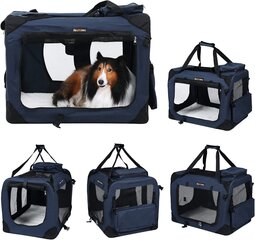 Сумка для перевозки домашних животных Feandrea PDC70Z, 70 x 52 x 52 см, синяя цена и информация | Переноски, сумки | 220.lv