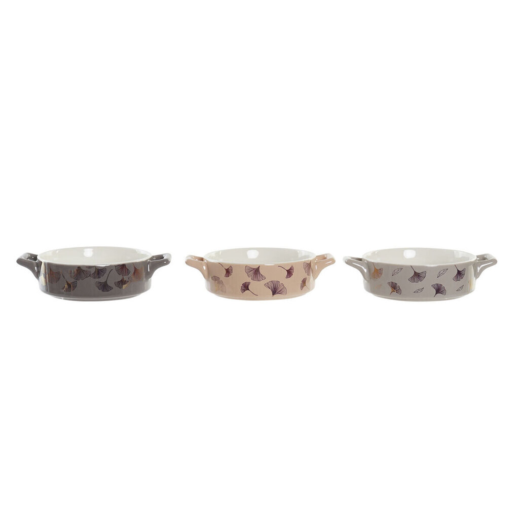 Bļoda DKD Home Decor Metāls Porcelāns Bone China Moderns (16,8 x 12,5 x 4,3 cm) (4 gb.) cena un informācija | Trauki, šķīvji, pusdienu servīzes | 220.lv