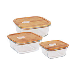 Набор судков 3 Quttin, бамбук, прямоугольный / квадратный цена и информация | Посуда для хранения еды | 220.lv