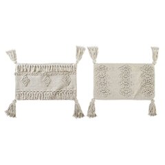 Spilvendrāna DKD Home Decor Bēšs Bārkstis Boho (50 x 3 x 30 cm) (2 gb.) cena un informācija | Dekoratīvie spilveni un spilvendrānas | 220.lv