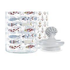 Stikla Burka DKD Home Decor Daudzkrāsains Keramika PE Vidusjūra (1,2 L) (2 gb.) cena un informācija | Trauki pārtikas uzglabāšanai | 220.lv