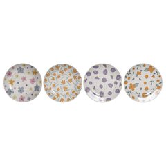 Плоская тарелка DKD Home Decor Фарфор Белый Разноцветный (27 x 27 x 2 cm) (4 штук) цена и информация | Посуда, тарелки, обеденные сервизы | 220.lv