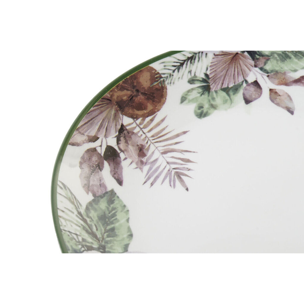 Lēzens šķīvis DKD Home Decor Цветы Porcelāns (19 x 19 x 2 cm) cena un informācija | Trauki, šķīvji, pusdienu servīzes | 220.lv