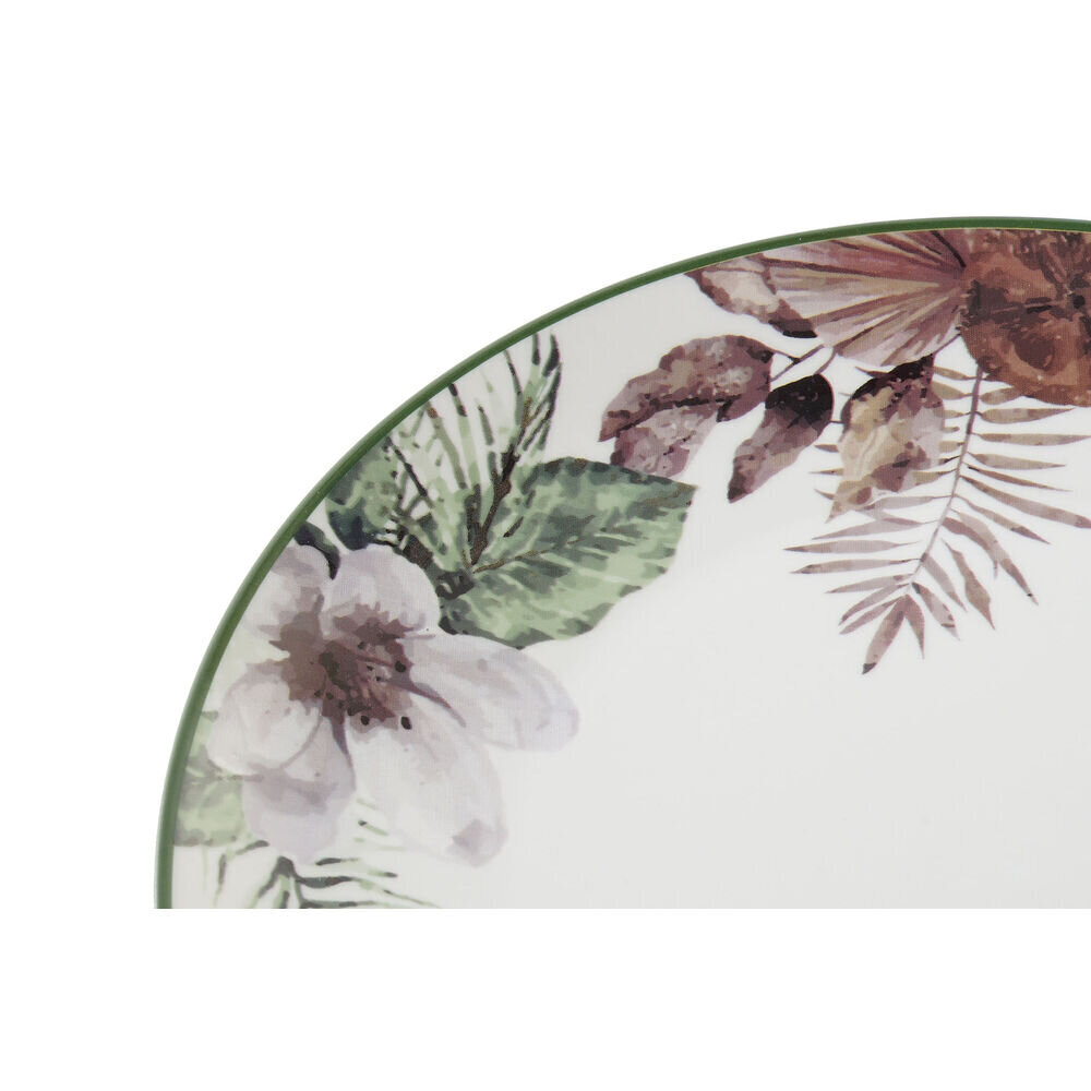 Lēzens šķīvis DKD Home Decor Цветы Porcelāns (27 x 27 x 2 cm) цена и информация | Trauki, šķīvji, pusdienu servīzes | 220.lv