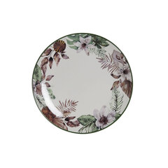 Плоская тарелка DKD Home Decor Цветы Фарфор (27 x 27 x 2 cm) цена и информация | Посуда, тарелки, обеденные сервизы | 220.lv
