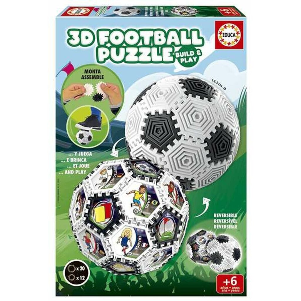 3D Puzle Educa (32 pcs) Futbola bumba cena un informācija | Puzles, 3D puzles | 220.lv