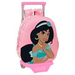 3D skolas soma ar riteņiem Disney Jasmine Rozā (28 x 10 x 67 cm) цена и информация | Школьные рюкзаки, спортивные сумки | 220.lv