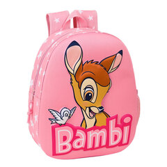 3D skolas soma Disney Bambi Rozā cena un informācija | Skolas somas | 220.lv