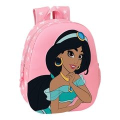 3D skolas soma Disney Jasmine Rozā cena un informācija | Skolas somas | 220.lv