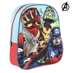 3D skolas soma The Avengers (26 x 31 x 10 cm) Zils cena un informācija | Skolas somas | 220.lv