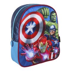 3D skolas soma The Avengers Zils (25 x 31 x 10 cm) cena un informācija | Skolas somas | 220.lv