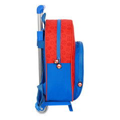 Школьный рюкзак с колесиками Super Mario, красный / синий, 28 x 34 x 10 см цена и информация | Школьные рюкзаки, спортивные сумки | 220.lv