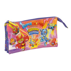 Тройной пенал SuperThings Guardians of Kazoom, фиолетовый / жёлтый (22 x 12 x 3 см) цена и информация | Канцелярия | 220.lv