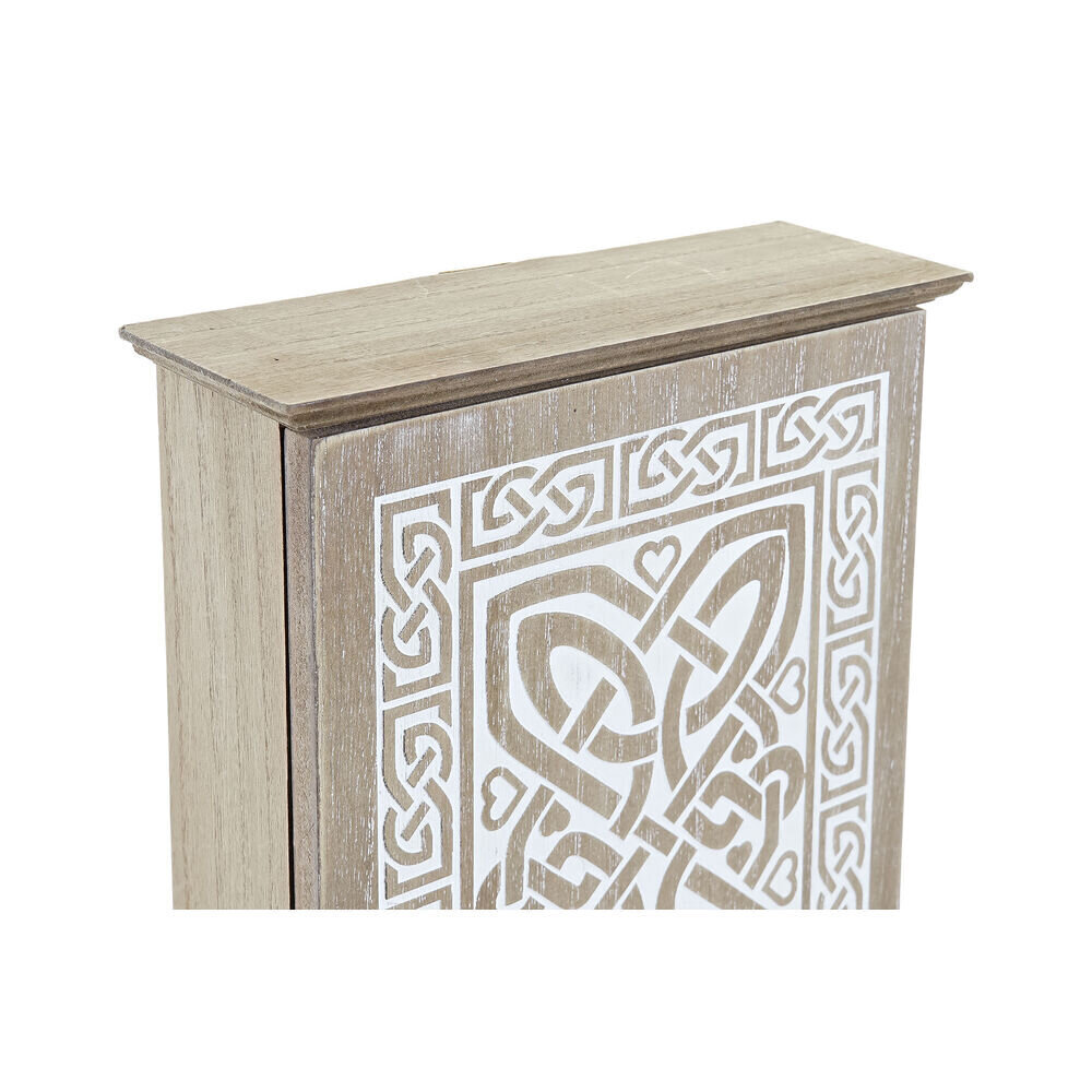 Atslēgu skapis DKD Home Decor Dabisks MDF Balts (20 x 6,5 x 26 cm) cena un informācija | Skapīši viesistabai | 220.lv