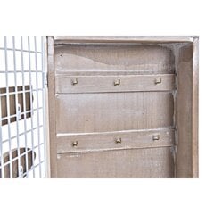 Шкаф для ключей DKD Home Decor, металл, деревянный, белый (20 x 6 x 28 см) цена и информация | Шкафчики в гостиную | 220.lv