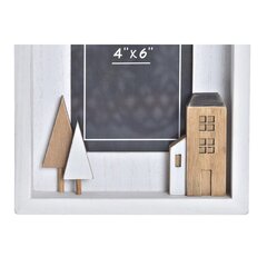 Foto rāmis DKD Home Decor Stikls Koks Brūns Balts Mājas (17 x 3,5 x 22 cm) cena un informācija | Foto rāmji, foto albumi | 220.lv