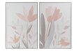 Glezna DKD Home Decor polistirols Ziedi Canvas (2 pcs) (62.2 x 3.5 x 92 cm) cena un informācija | Gleznas | 220.lv